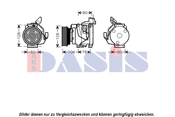 AKS DASIS Kompresors, Gaisa kond. sistēma 850397N
